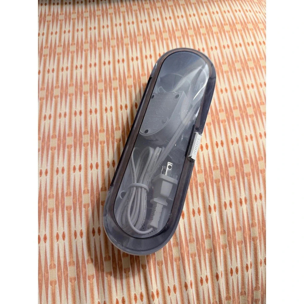 Philips Sonicare Toothbrush Charger Travel Case with Cord Plug White Head Cover